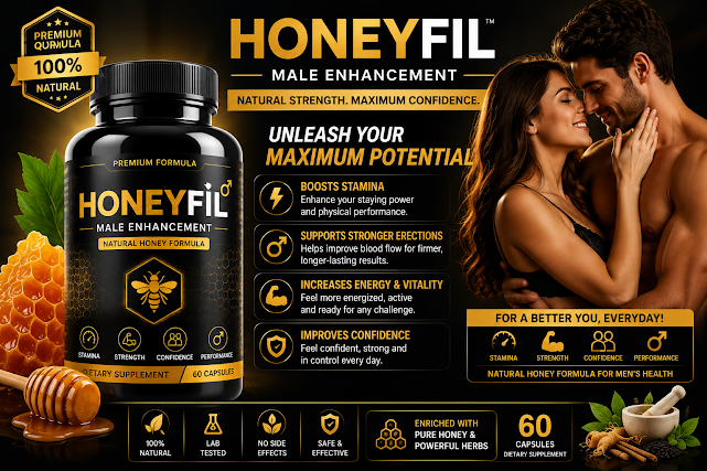 HoneyFil Male Enhancement natural honey formula, 60 capsules dietary supplement